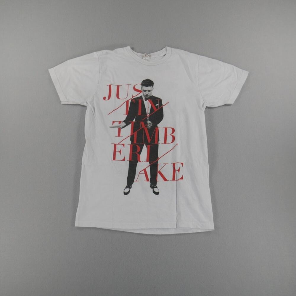 Justin Timberlake 2013 Summer Tour Tee White Womens Size Medium Music Streetwear